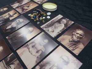 VICTORIAN ERA ZOMBIE PORTRAITS AND VINTAGE  ANTIQUE BUTTONS MORE
