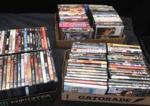 3 BOXES FULL OF DVD MOVIES