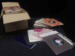 BIGGER BOX FULL OF 45 RECORDS
