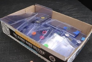 BOX OF CLEAR CASES FOR TRADING CARDS