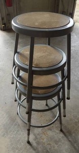 3 METAL STOOLS