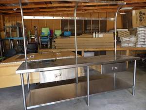 NSF GRADE STAINLESS STEEL KITCHEN WORK STATION