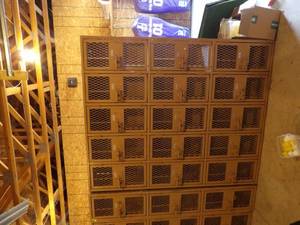 BROWN 15 SPOT STORAGE LOCKER