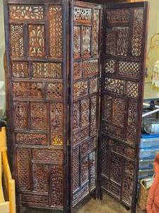 Wooden 3-panel Room Privacy Divider
