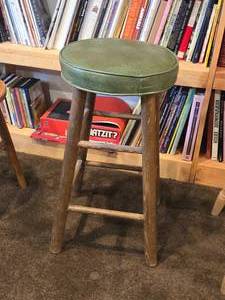 Cushioned Wood Bar Stool