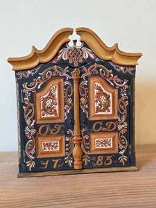 Handpainted Wooden Cabinet - Norwegian Rosemaling