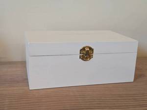 White Trinket Box with Latch