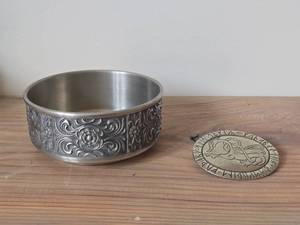 Lot of (2) Norwegian Pewter Norsk Tin - Belt Buckle and Bowl