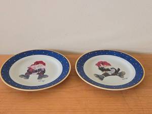 Lot of (2) Norwegian Troll Plates by Paul Bonner (signed)