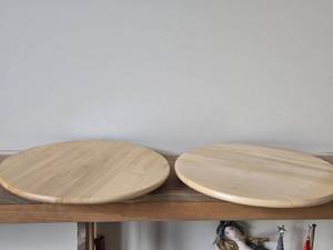 Lot of (2) Wooden Lazy Susan Turntables 15