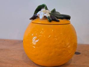 Vintage 1950s Metlox Orange Cookie Jar