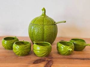 Fruit Shaped Punch Bowl with Ladle  (5) Fruit Shaped Cups