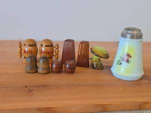 Shakers - (4 Sets) of Salt and Pepper Shakers, (1) Individual Salt and Pepper Shaker, (1) Sugar Shaker