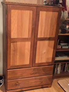 Wood Armoire 2-door2-drawer2-shelf