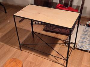 Side Table - Metal Frame Wood Top