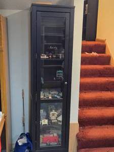 Glass Door Wood Cabinet