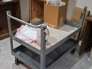 Rolling Metal Utility Cart 2-tier