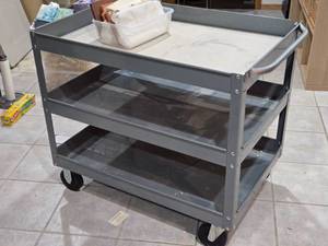 Rolling Metal Utility Cart 3-tier