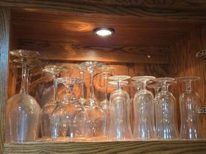 Lot of (1 Cupboard) Glass Stemware - Champagne, Wine, Dessert, Cocktails