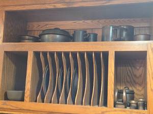 Partial Dish Set - Plates, Cups, Saucers, Lidded Pots, Mugs, Salt and Pepper Shakers, Napkin Holder, Serving Bowls