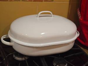 Metal Roasting Pan with Lid 22 x 13 x 8