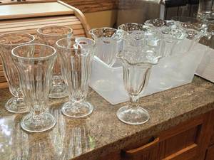 (4) Milk Shake Glasses  (7) Parfait Glasses