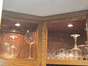 Lot of (2 Cupboards) Wine Glasses, Punch Bowl, Cake Stand Top, Cocktail Glasses