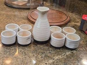 Sake Set - Pitcher and (8) Sake Cups