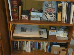 Lot of (1 Bookcase) Books - Shakespeare, Music, Buttons, Dolls, Travel