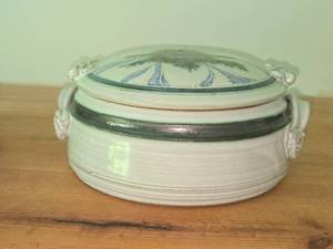 Handcrafted Ceramic Lidded Bowl (Signed) - Hamilton