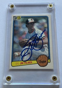 Jim Palmer On-Card Auto 1983 Donruss #77 Baseball Card