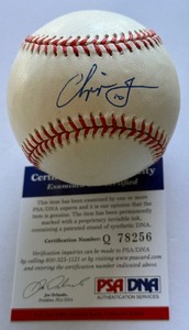 Chipper Jones Autographed w PSA DNA COA Rawlings ONLB Coleman Baseball - Atlanta Braves