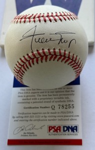 Willie Mays Autographed w PSA DNA COA Rawlings ONLB White Baseball