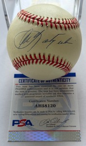 Carl Yastrzemski Autographed w PSA COA Rawlings OALB Budig Baseball
