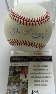 Joe Torre Autographed and Inscribed HOF 14 w JSA COA Rawlings OMLB Selig Baseball