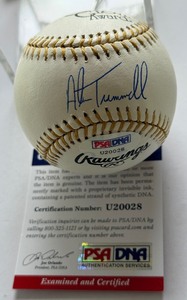 Alan Trammell Autographed w PSA DNA COA Rawlings Gold Glove Award Baseball