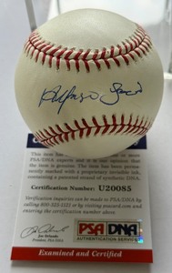 Alfonso Soriano Autographed w PSA DNA COA Rawlings OMLB Selig Baseball