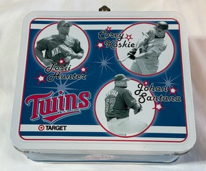 Minnesota Twins Target Metal Lunch Box - Hunter, Santana, Koskie