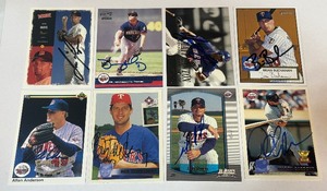(8) Minnesota Twins On-Card Autos - Cordova, Rivas, Lawton, Hocking, Anderson, Mays, Tewksbury, Buchanan