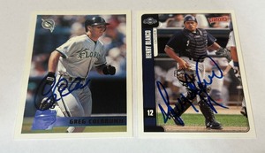 Greg Colbrun and Henry Blanco On-Card Auto Baseball Cards