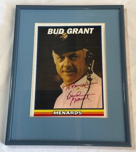 Bud Grant Autographed Photo Framed - Minnesota Vikings Football