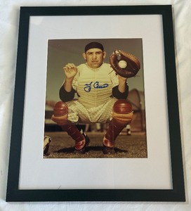 Yogi Berra Autographed 8x10 Baseball Photo - Framed