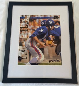 Y.A. Tittle Autographed 1997 Leaf Football Photo - Framed