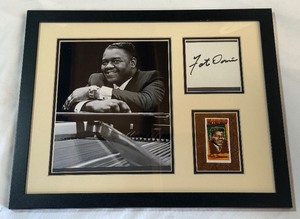 Fats Domino Autograph Custom Framed 11x14 Piece