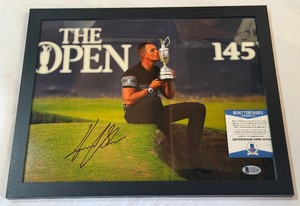 Henrik Stenson Autographed w Beckett COA British Open 8x10 Golf Photo Framed