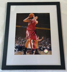 Yao Ming Autographed Basketball Photo Framed