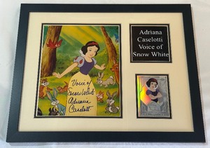 Adriana Caselotti Voice of Snow White Autographed Photo Custom Framed 11x14