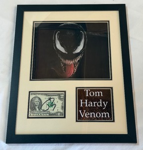Tom Hardy Autographed $2 Bill Custom Framed 11x14