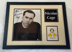 Nicolas Cage Autographed Photo Custom Framed 11x14
