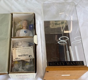 Mickey Mantle NIB Porcelain Doll  Figure by Sports Impressions w Case and Stand - New York Yankees Baseball